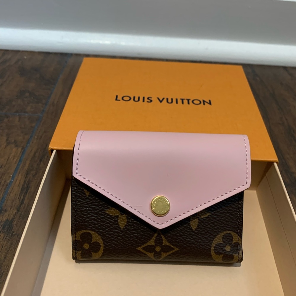 Louis Vuitton Zoe wallet pink ballerine Zip Coin Pouch Card monogram canvas logo